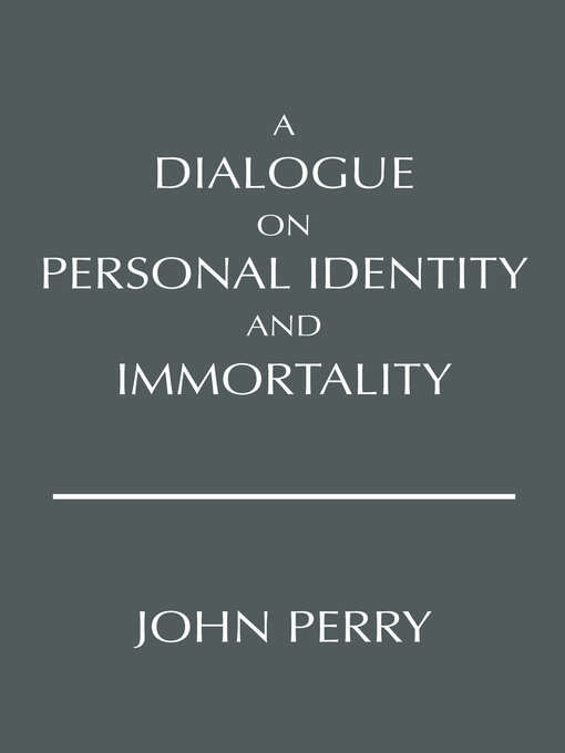 Cover image for A Dialogue on Personal Identity and Immortality